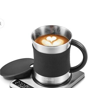 Black Stainless Steel Coffee Mug Warmer